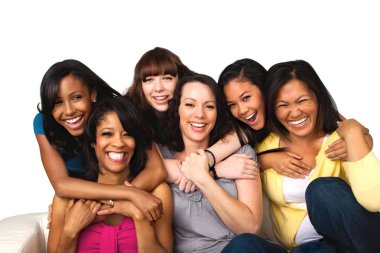 Anneler ve kızları çeşitli grup.