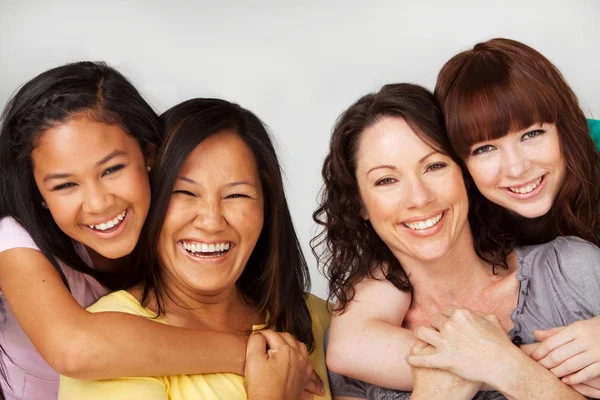 Diverse group of mothers and daughters. — Stock Photo, Image