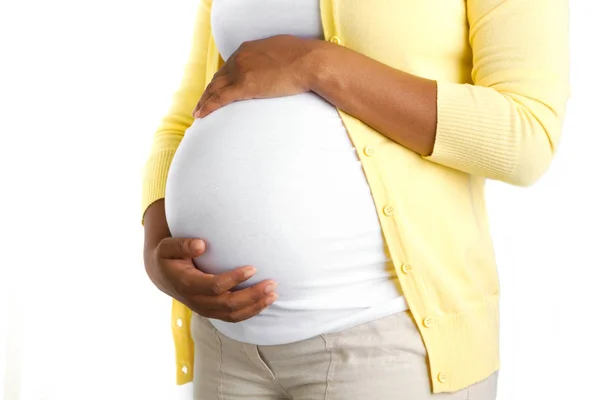 Hamile kadının mide. — Stok fotoğraf