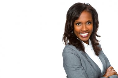 Afrikalı Amerikalı iş kadını.