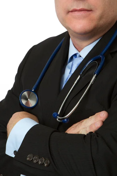 Mature doctor smiling. — Stock Photo, Image