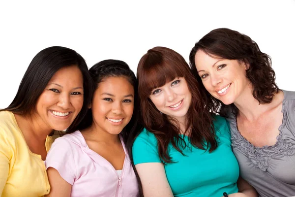 Diverse group of mothers and daughters. — Stock Photo, Image