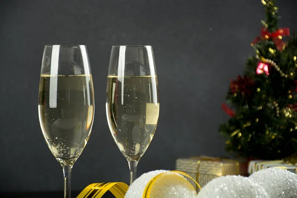 Champagne christmas decoration — Stock Photo, Image
