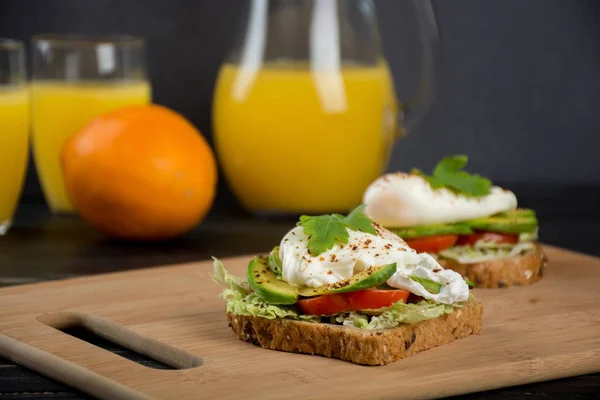Healthy sandwiches for the breakfast — Stock Photo, Image