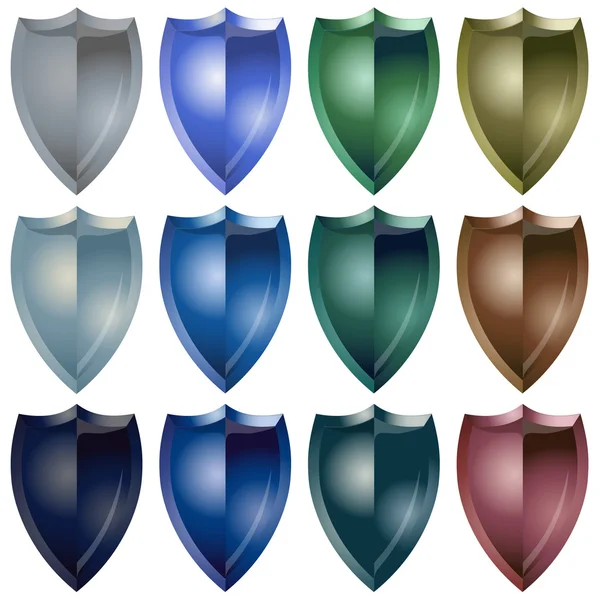  Farklı renkteki hanedan kalkanlar.