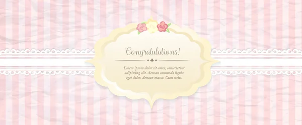 Shabby chic. stile di provenienza. carta. illustrazione vettoriale — Vettoriale Stock