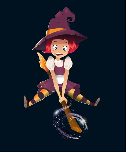 Illustration of a Halloween Witch — Stock Vector