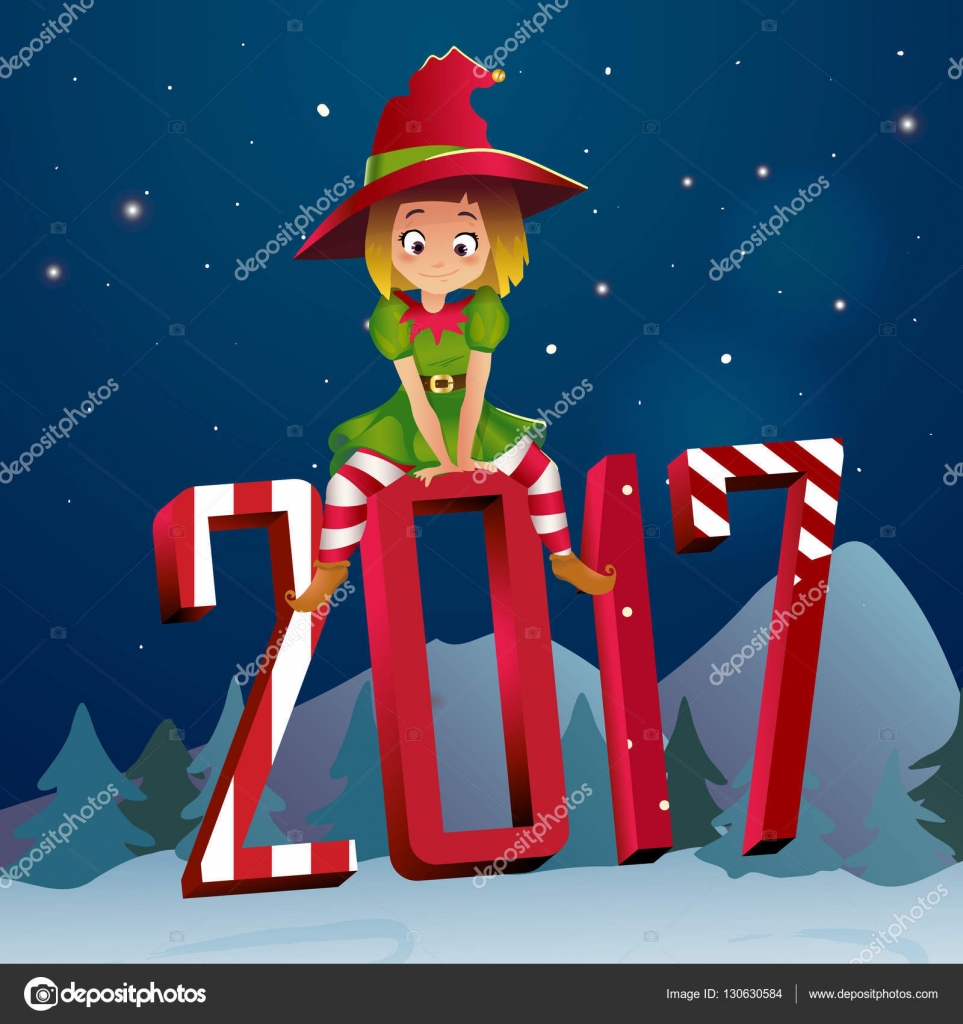 Buon Natale e felice anno nuovo colorato carta pro tazione illustrazione vettoriale — Vettoriale Stock