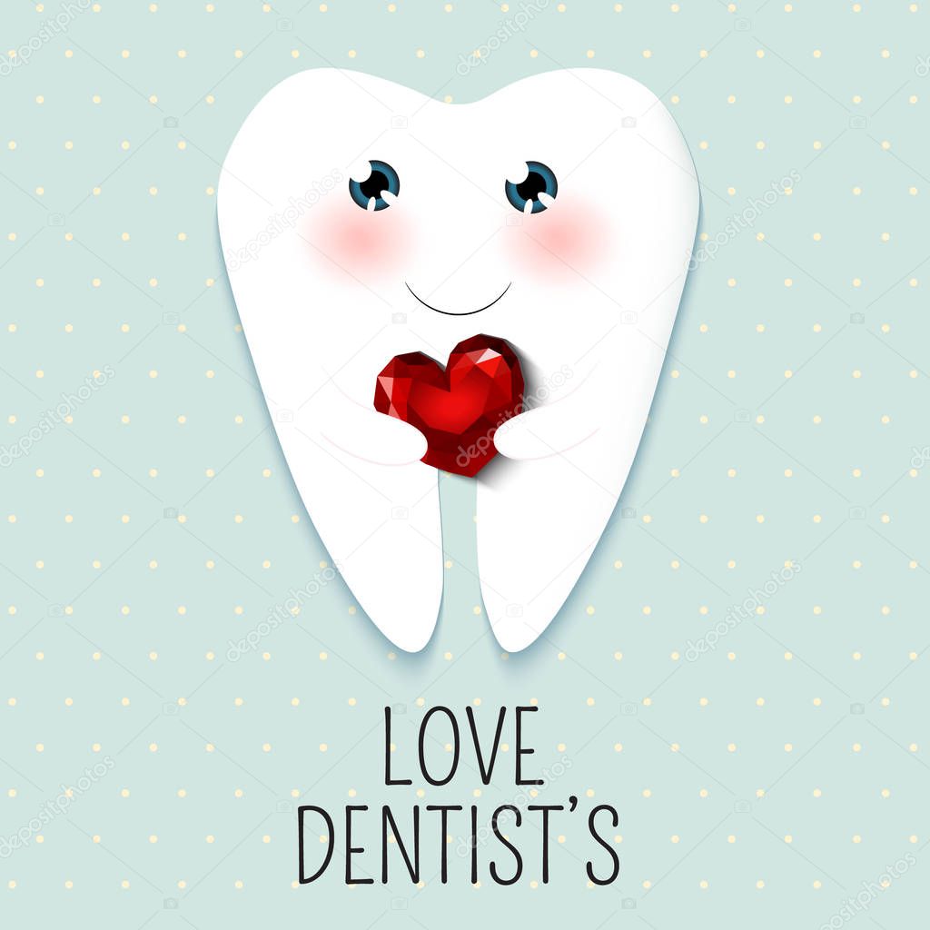 Cute greeting card Happy Dentist Day