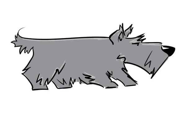 Un terrier escocés. perro — Vector de stock