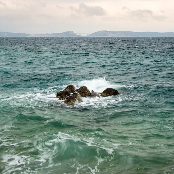 Viento Del Sur Conocido Como Scirocco Bahía Kvarner Croacia — Foto de Stock