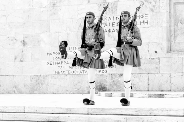 Atenas Grecia Julio 2017 Ceremonia Cambio Guardia Atenas — Foto de Stock