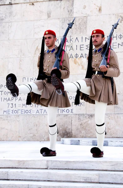 Atenas Grecia Julio 2017 Ceremonia Cambio Guardia Atenas — Foto de Stock