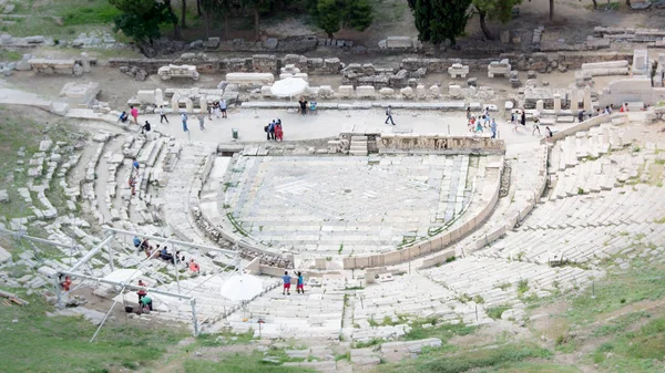 Dionysosteateret Athen Hellas Utsikt Fra Akropolis – stockfoto