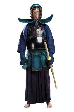 erkek gelenek kendo zırh shinai (bambu kılıcı ile).