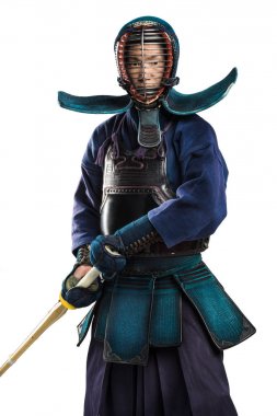 erkek gelenek kendo zırh shinai (bambu kılıcı ile).