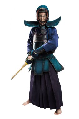 erkek gelenek kendo zırh shinai (bambu kılıcı ile).