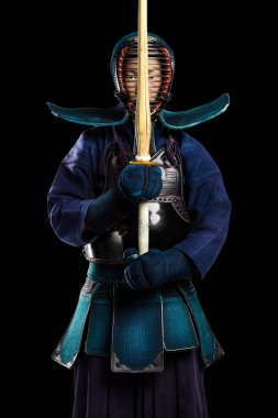 erkek gelenek kendo zırh shinai (bambu kılıcı ile).