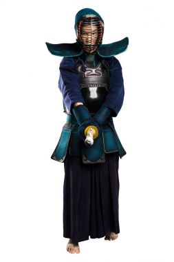 erkek gelenek kendo zırh shinai (bambu kılıcı ile).