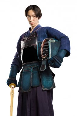 erkek gelenek kendo zırh shinai (bambu kılıcı ile).