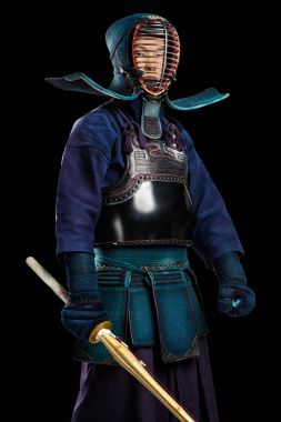 erkek gelenek kendo zırh shinai (bambu kılıcı ile).