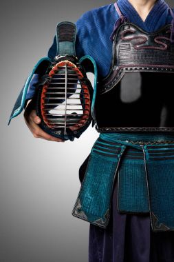 erkek gelenek kendo zırh shinai (bambu kılıcı ile).