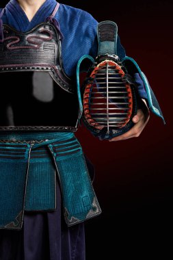 erkek gelenek kendo zırh shinai (bambu kılıcı ile).