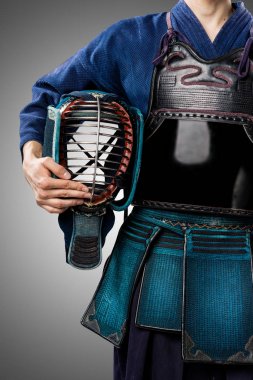 erkek gelenek kendo zırh shinai (bambu kılıcı ile).