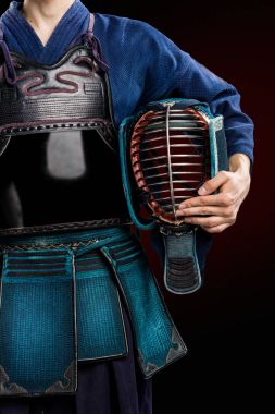 erkek gelenek kendo zırh shinai (bambu kılıcı ile).