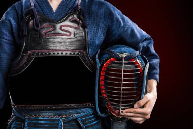 erkek gelenek kendo zırh shinai (bambu kılıcı ile).