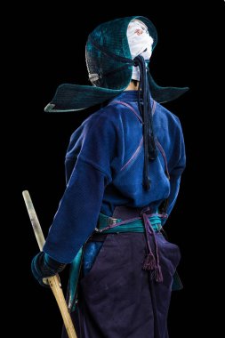 erkek gelenek kendo zırh shinai (bambu kılıcı ile).