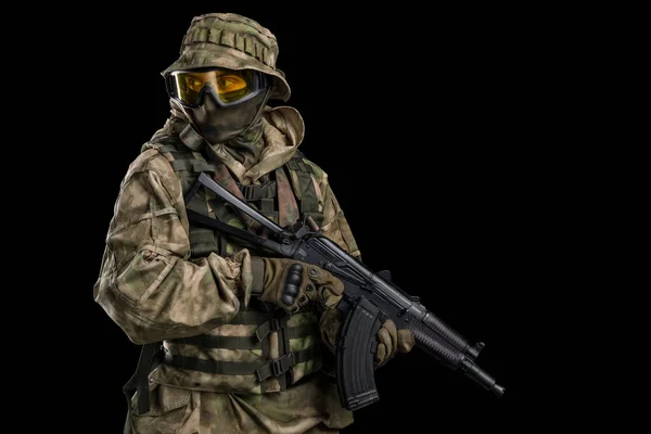 Specialstyrkor soldat med gevär. — Stockfoto