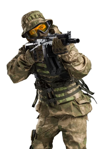 Soldado de las fuerzas especiales con rifle . — Foto de Stock