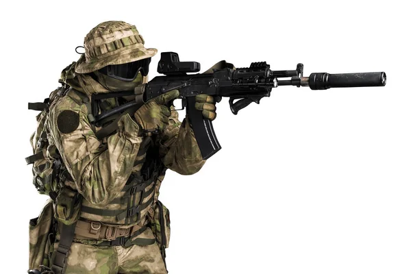 Specialstyrkor soldat med gevär. — Stockfoto