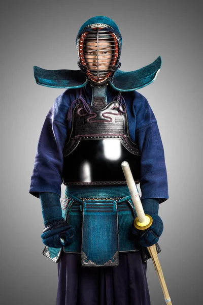 erkek gelenek kendo zırh shinai (bambu kılıcı ile).