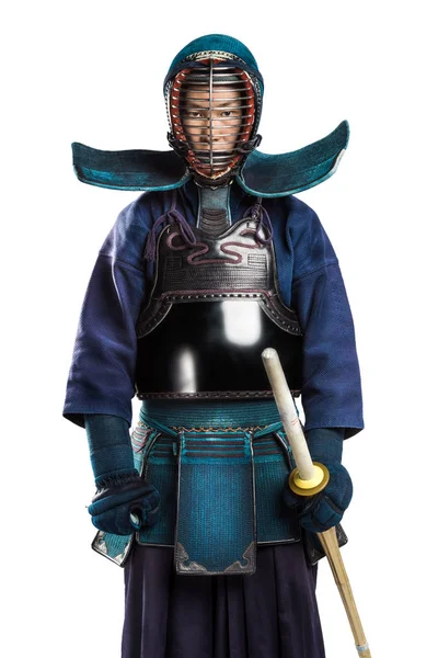 erkek gelenek kendo zırh shinai (bambu kılıcı ile).