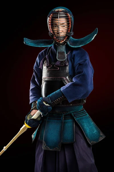 erkek gelenek kendo zırh shinai (bambu kılıcı ile).