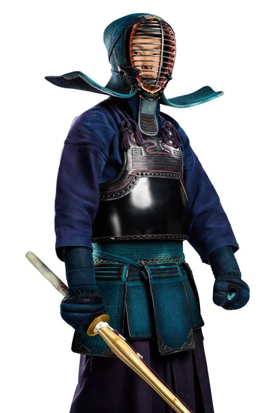 erkek gelenek kendo zırh shinai (bambu kılıcı ile).