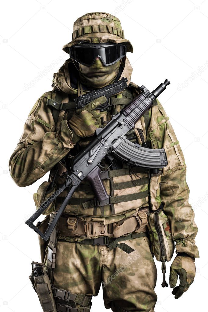 Special forces soldier with rifle.