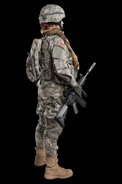 我们军队女兵用步枪. — 图库照片