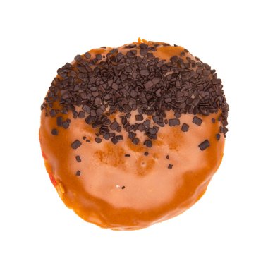 Beyaz arkaplanda serpiştirilmiş çörekler