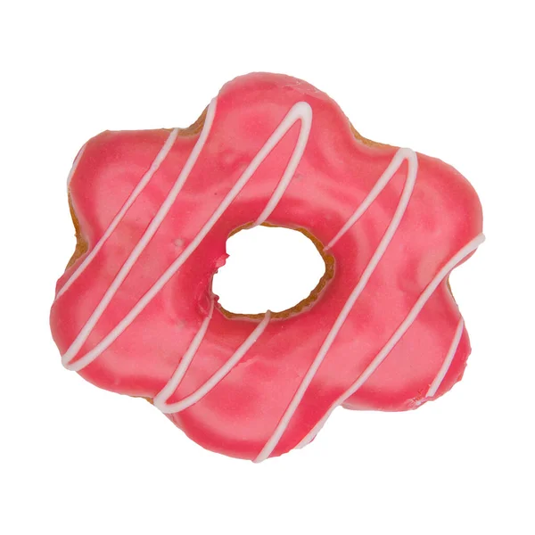 Пончик Зморшками Ізольований Білому Тлі — стокове фото