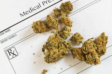 RX reçete formunda tıbbi marihuana 