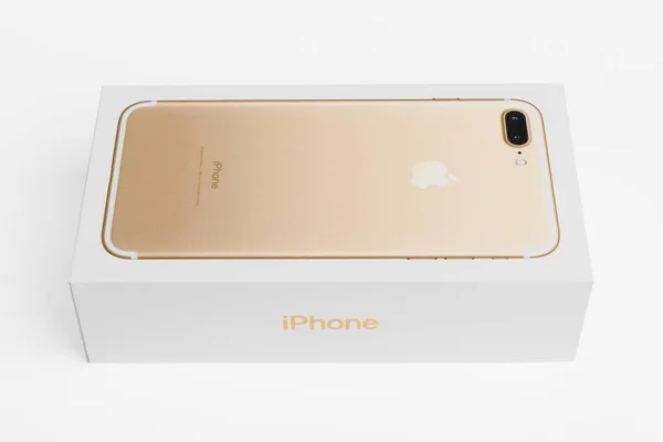 มอสโก สเซ นาคม 2017 Apple Iphone Gold ใหม — ภาพถ่ายสต็อก