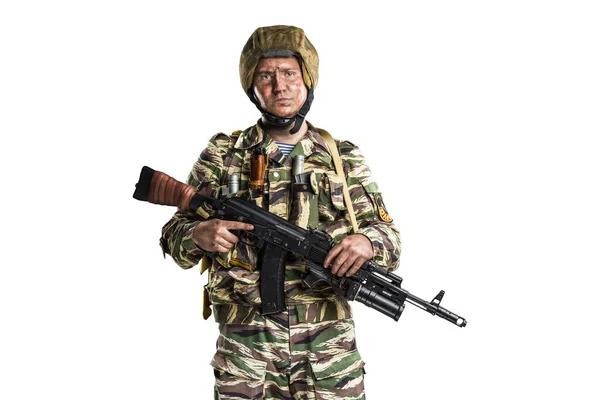 Hombre Uniforme Ajusta Las Fuerzas Especiales Del Ejército Ruso Omon —  Fotos de Stock