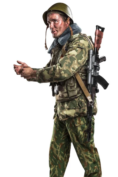 Άνδρας Στολή Συμμορφώνεται Τις Ρωσικές Ειδικές Δυνάμεις Του Στρατού Omon — Φωτογραφία Αρχείου