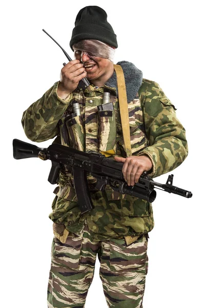 Hombre Uniforme Ajusta Las Fuerzas Especiales Del Ejército Ruso Omon — Foto de Stock