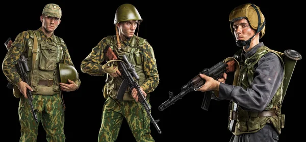 Man Uniform Overeenstemming Met Russische Leger Special Forces Omon Oorlog — Stockfoto