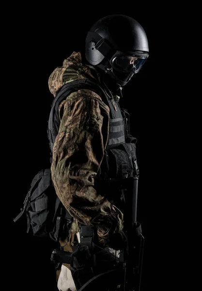 Soldat Med Misshandelsgevär Enhetlig Motsvarar Särskilda Tjänster Fsb Ryska Federationen — Stockfoto