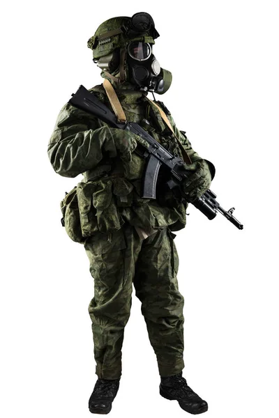 Männchen Russischer Mechanisierter Infanterie Uniform Isoliert Mit Clipping Pfad Auf — Stockfoto